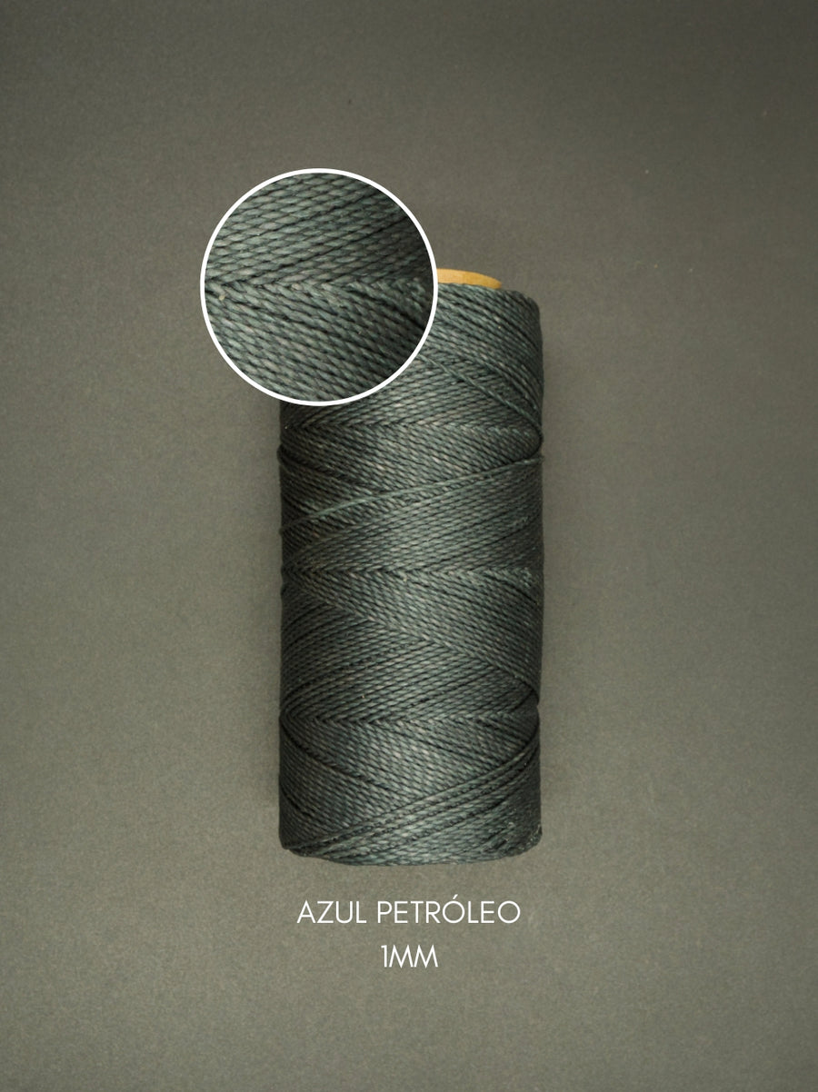 HILO ENCERADO AZUL PETROLEO 1mm