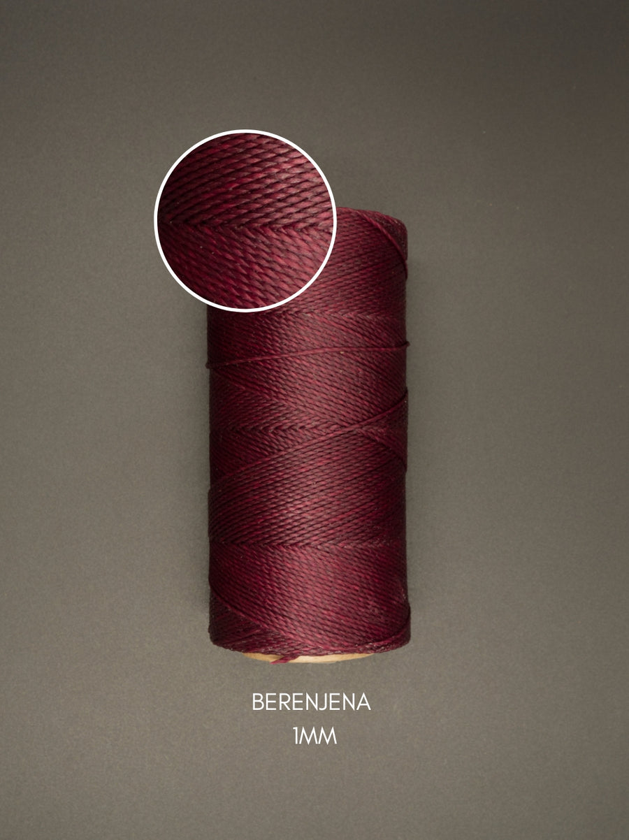 HILO ENCERADO BERENJENA 1mm