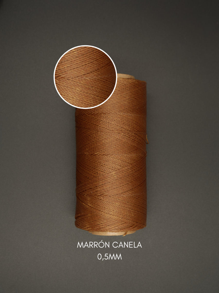 HILO ENCERADO MARRON CANELA 0,5mm