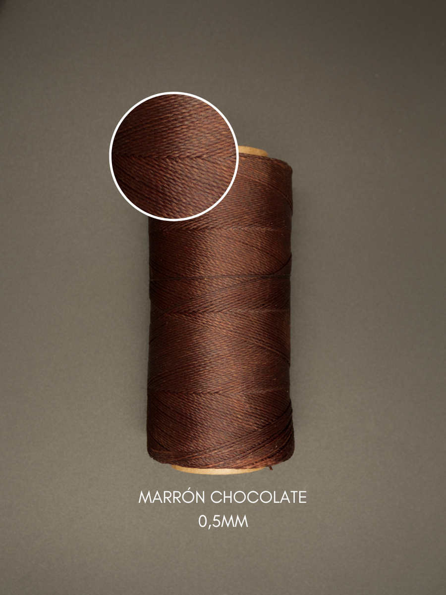 HILO ENCERADO MARRON CHOCOLATE 0,5mm