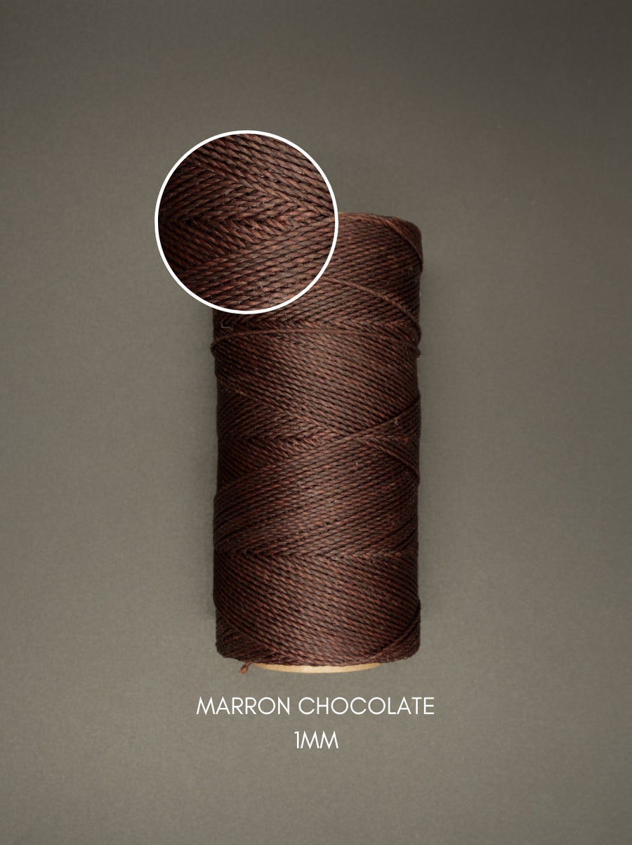 HILO ENCERADO MARRON CHOCOLATE 1mm