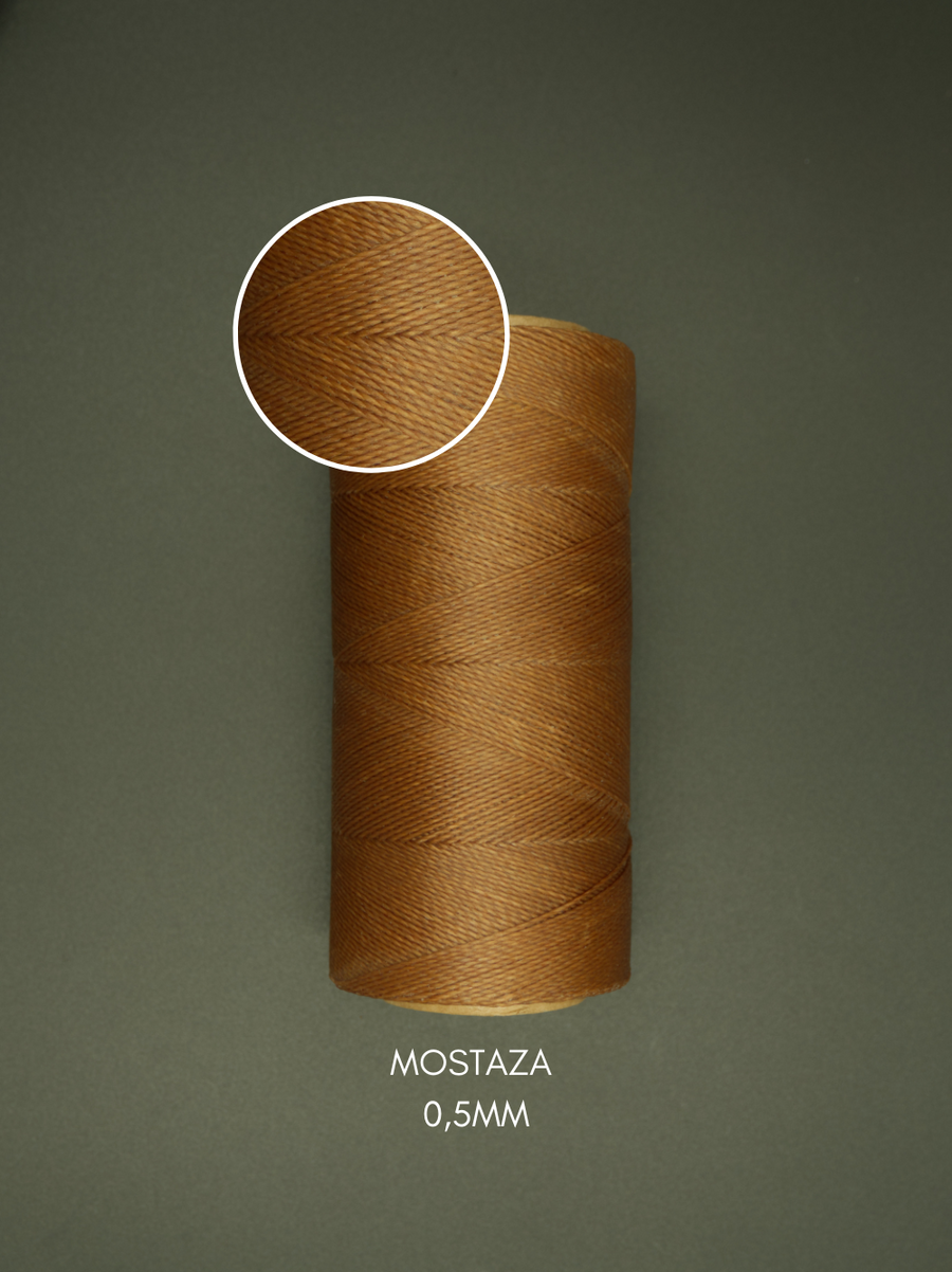 HILO ENCERADO MOSTAZA 0,5mm