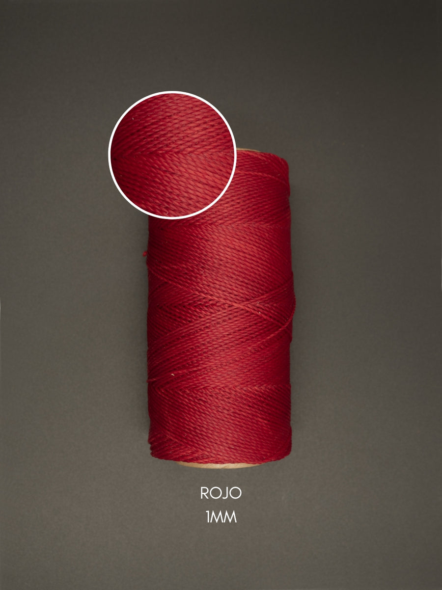 HILO ENCERADO ROJO 1mm