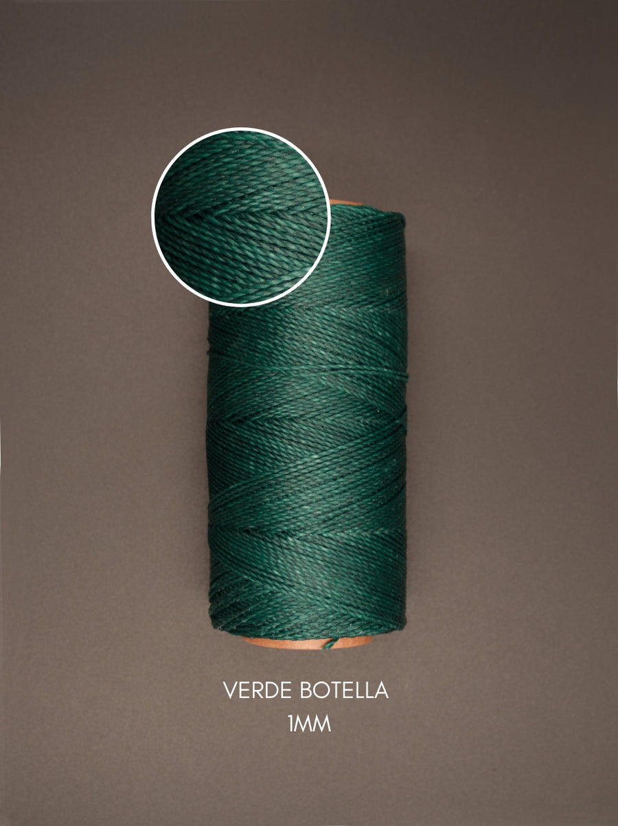 HILO ENCERADO VERDE BOTELLA 1mm