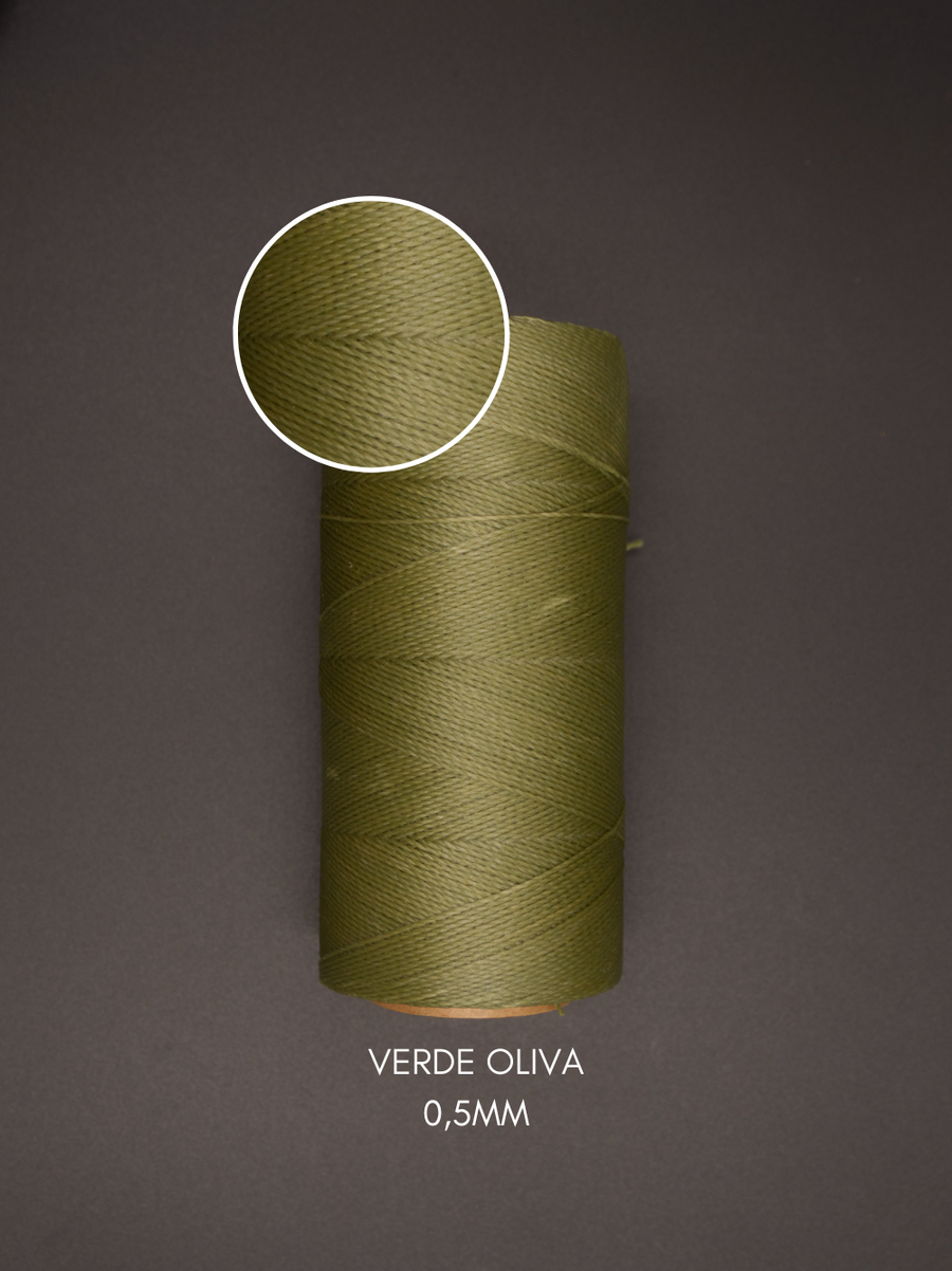 HILO ENCERADO VERDE OLIVA 0,5mm