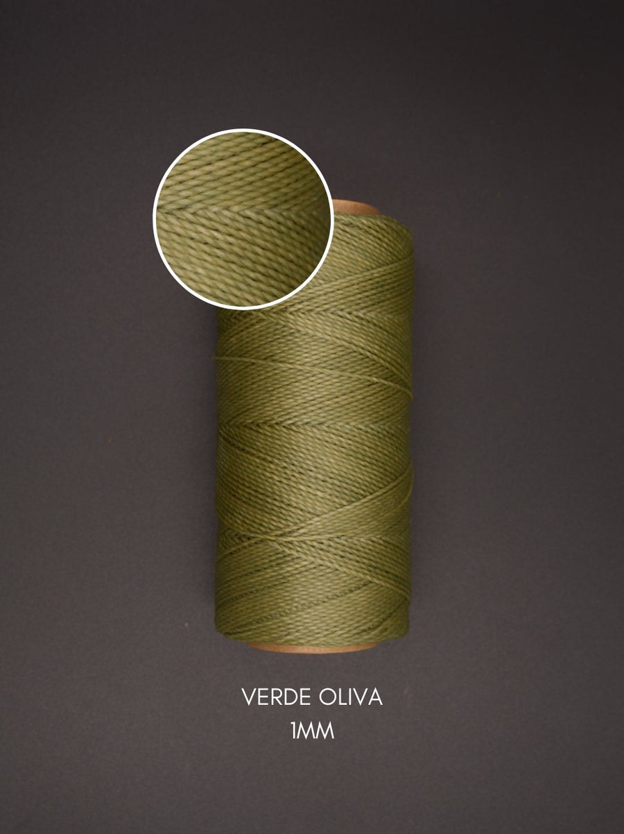 HILO ENCERADO VERDE OLIVA 1mm