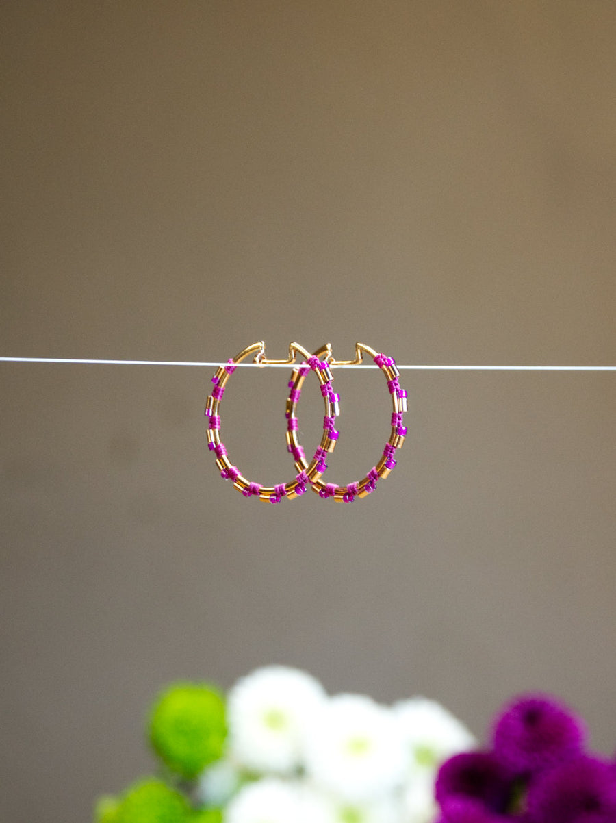 PENDIENTES ALEGRÍA MAGENTA S