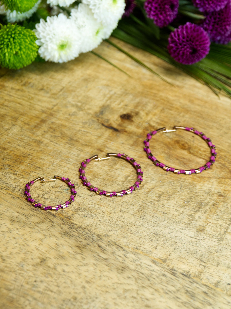 PENDIENTES ALEGRÍA MAGENTA S