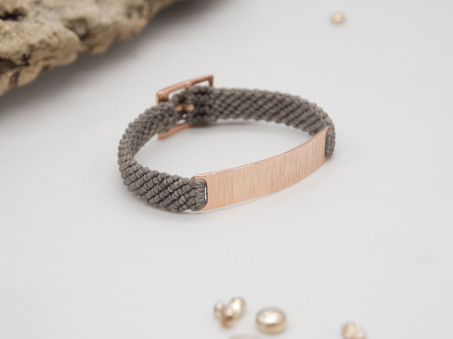 LINES TEXTURE BRACELET 4x1 VERMEIL