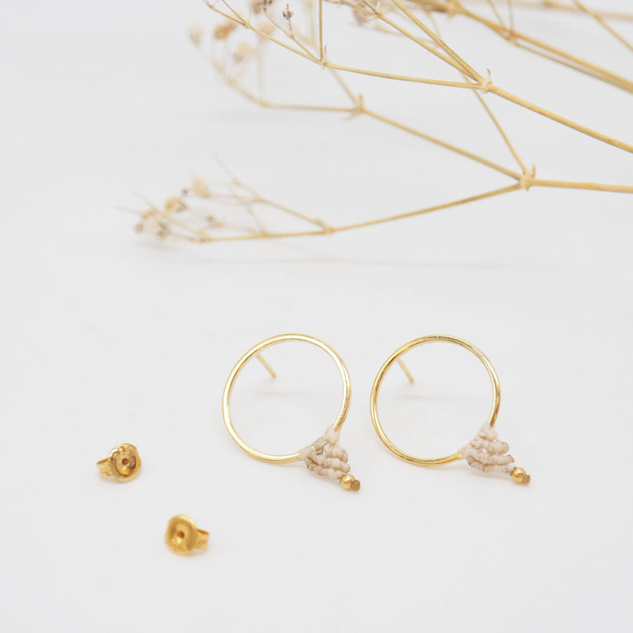 GOLD COMPASS EARRINGS M
