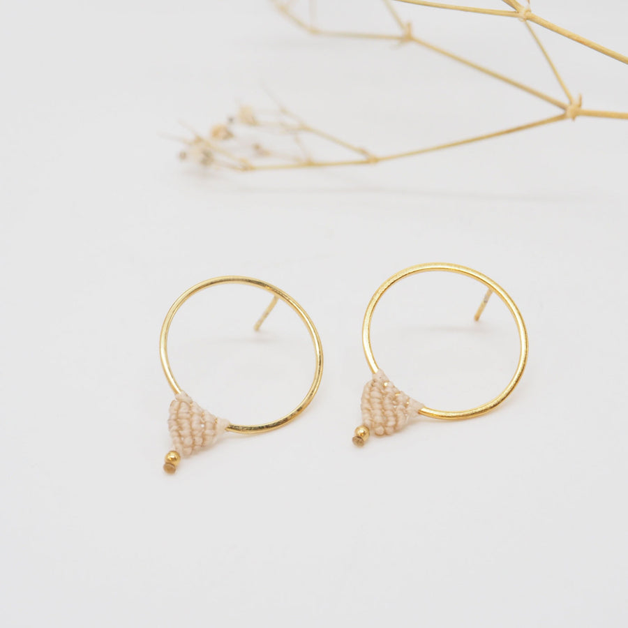 PENDIENTES BRÚJULA ORO M