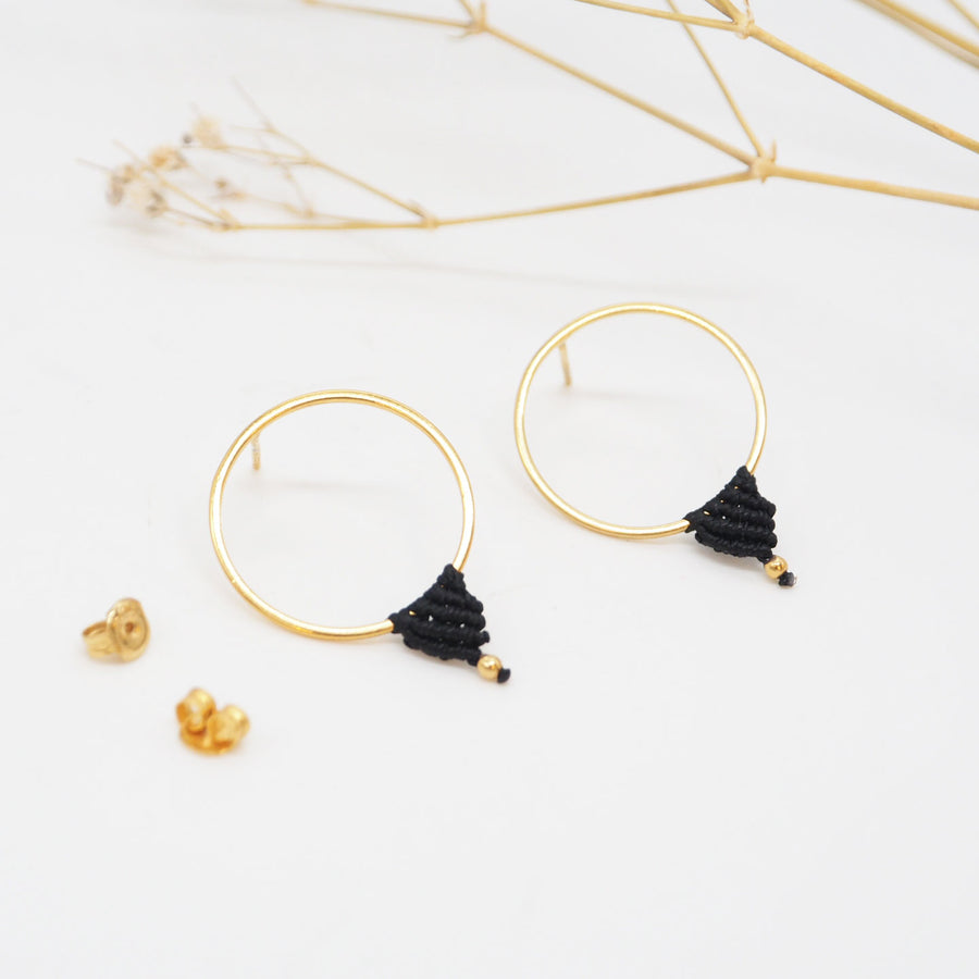 PENDIENTES BRÚJULA ORO M