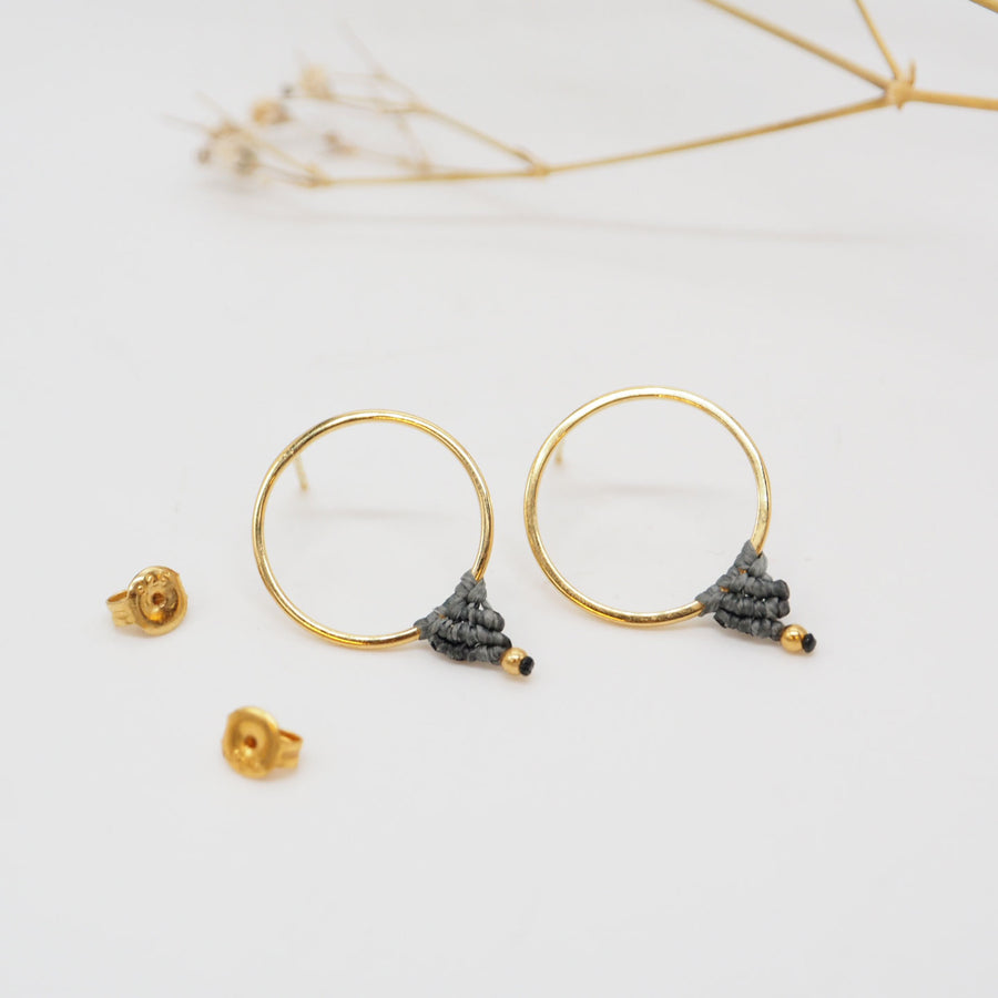 PENDIENTES BRÚJULA ORO M