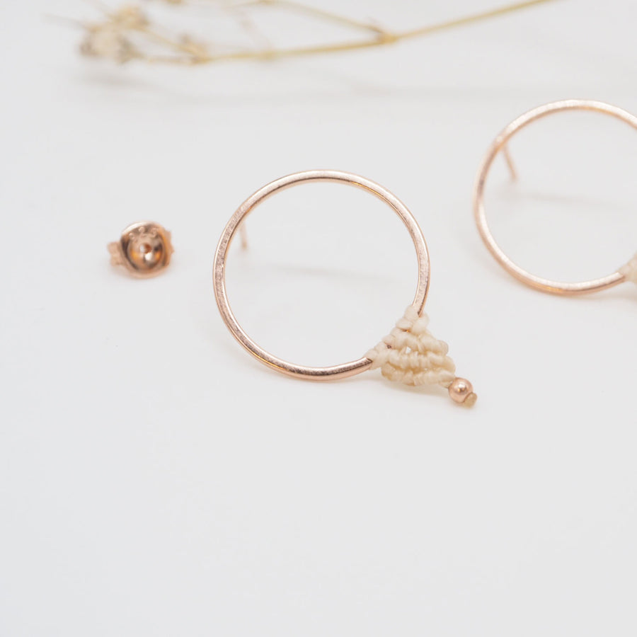 ROSE GOLD COMPASS EARRINGS M