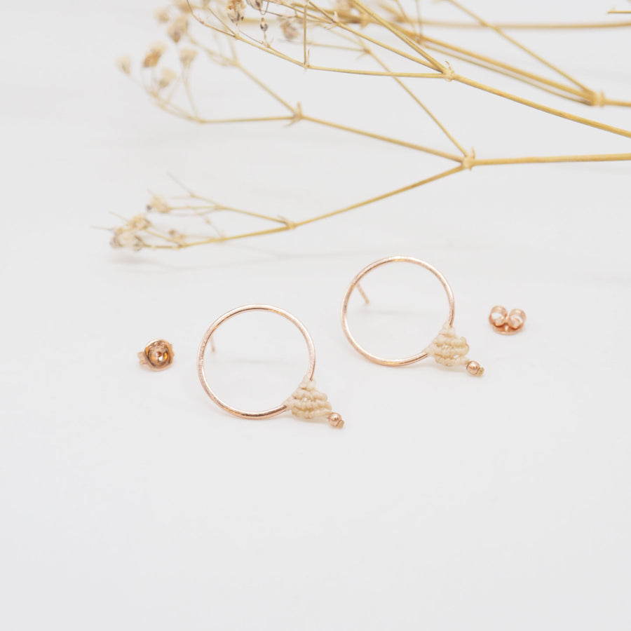 ROSE GOLD COMPASS EARRINGS M