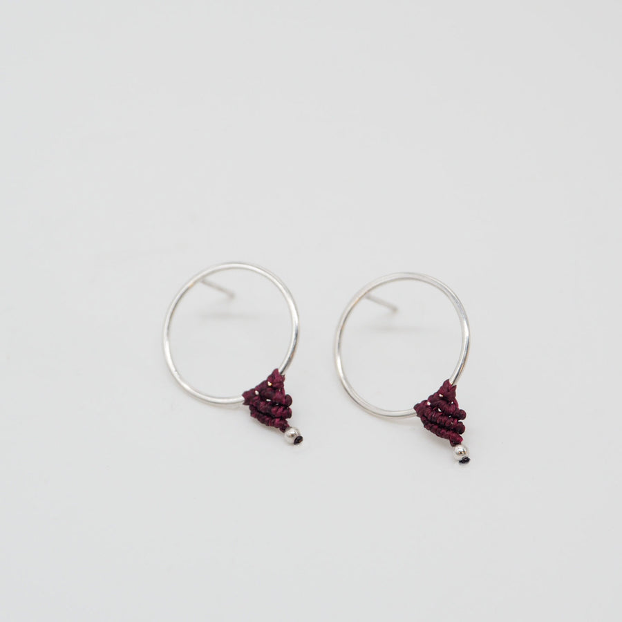 SILVER COMPASS EARRINGS M