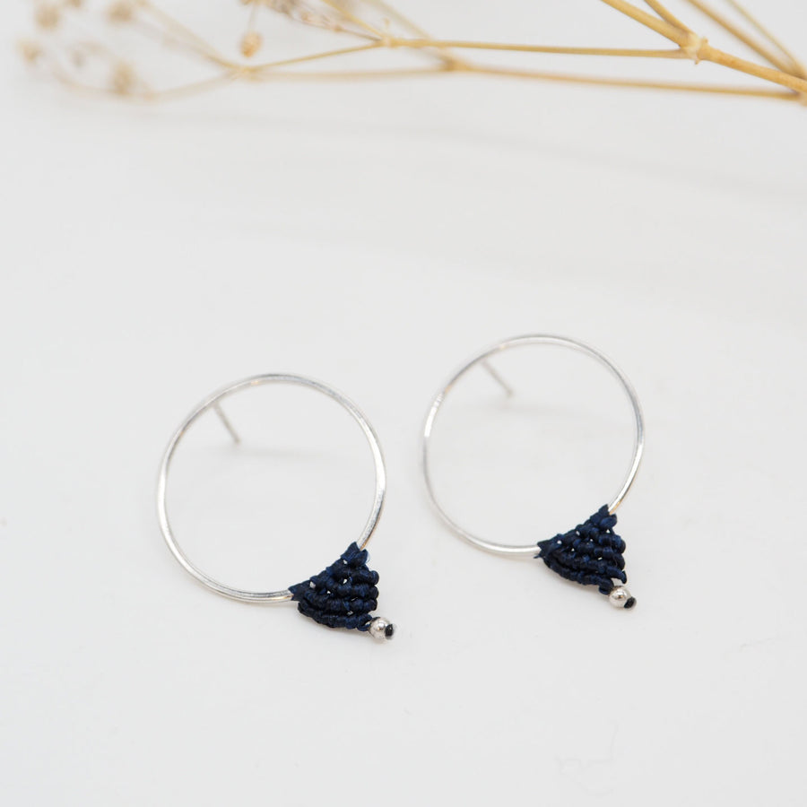 SILVER COMPASS EARRINGS M