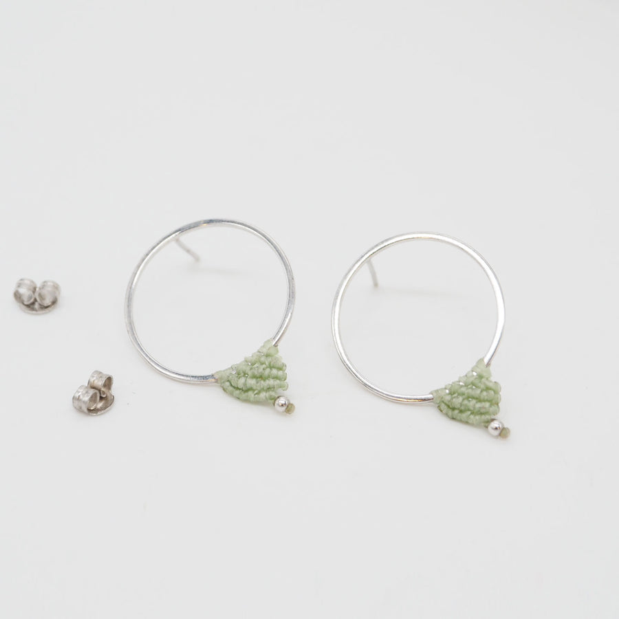 SILVER COMPASS EARRINGS M