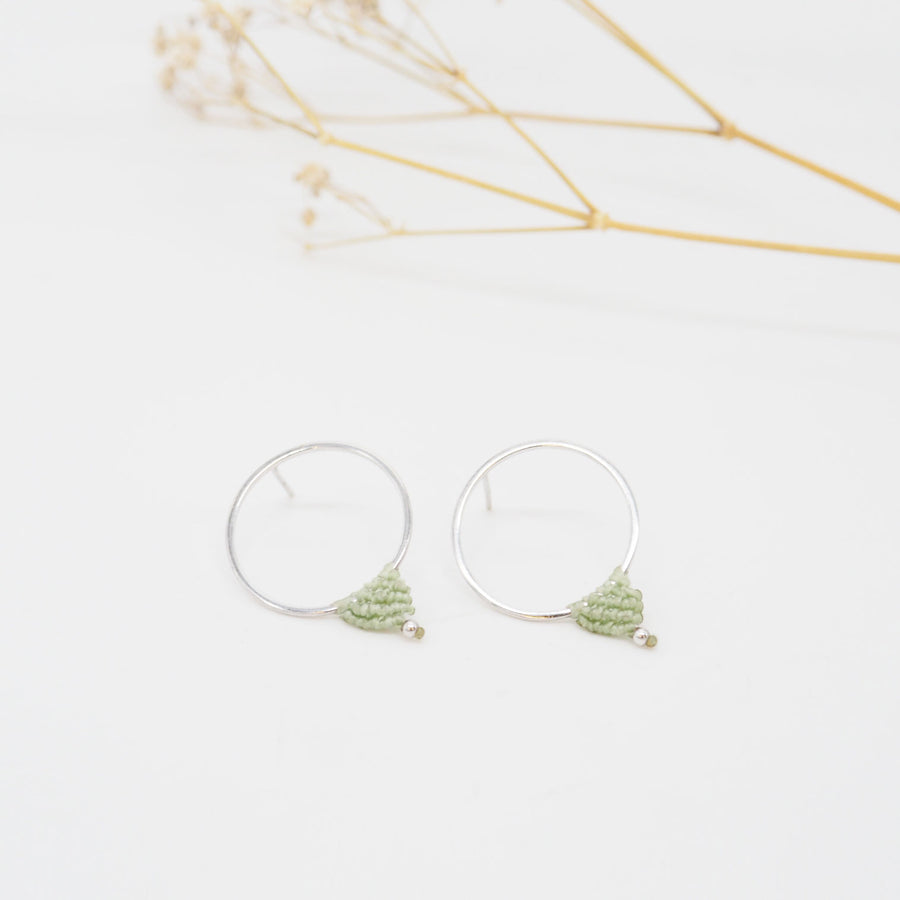 SILVER COMPASS EARRINGS M