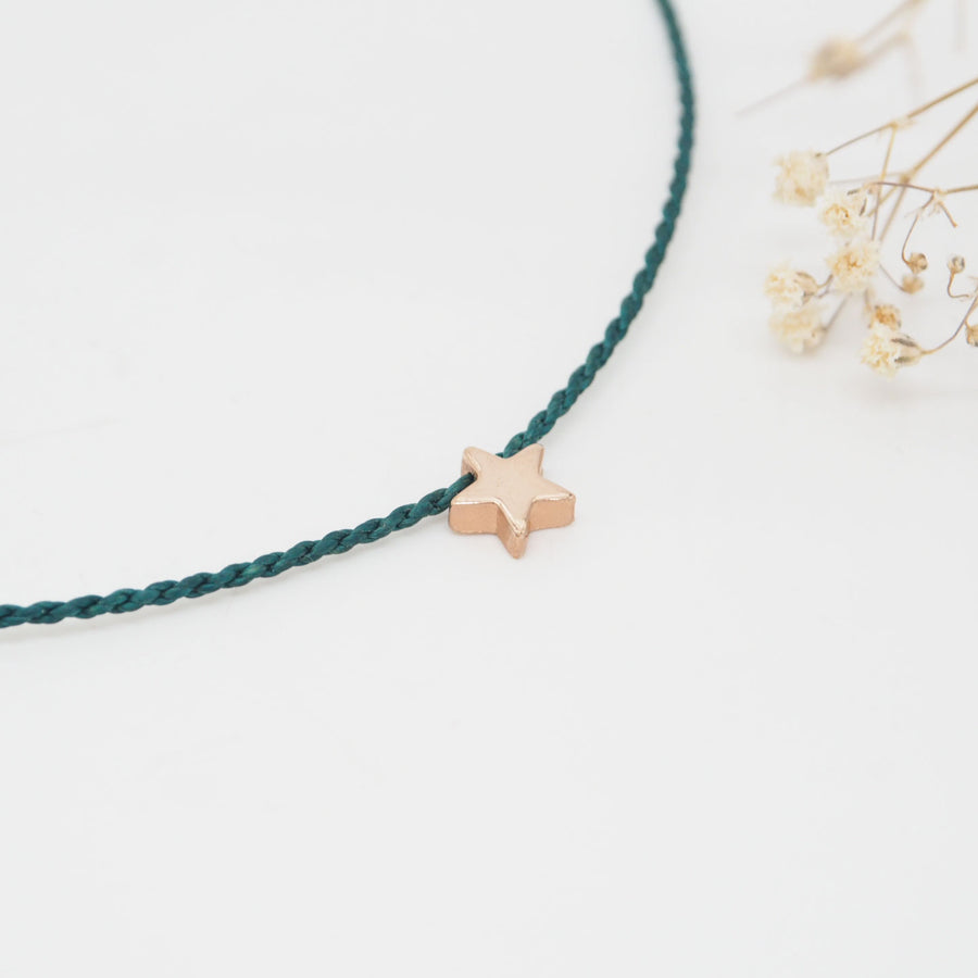 PINK GOLD STAR NECKLACE