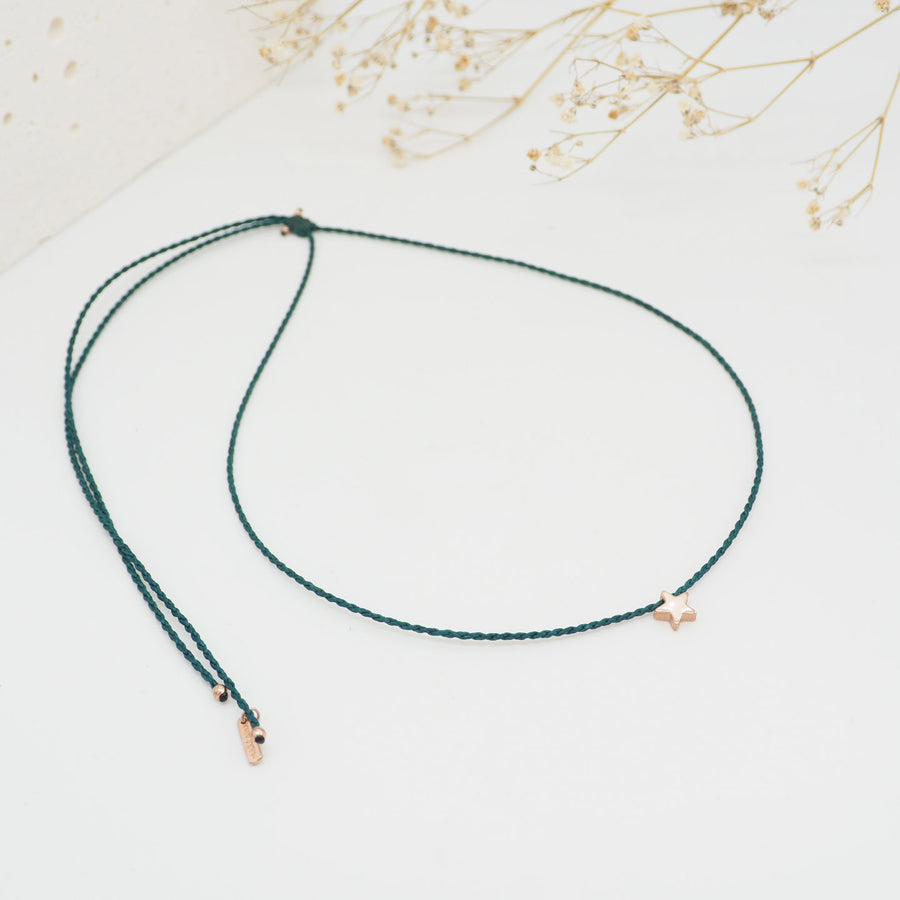 PINK GOLD STAR NECKLACE