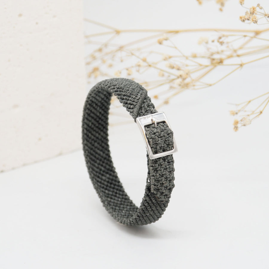 PULSERA DIAGONAL GRIS