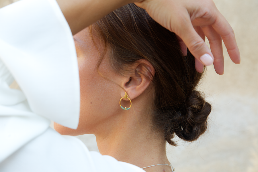 GOLD ORBIT EARRINGS
