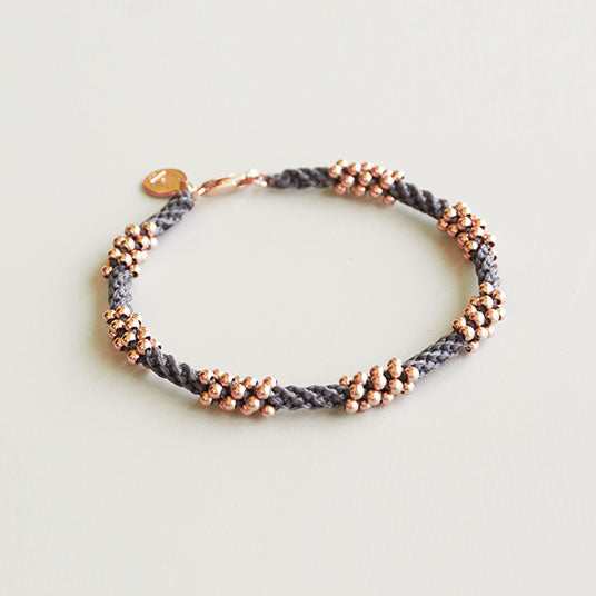 PULSERA SERPENTINA TRAMOS ORO ROSA