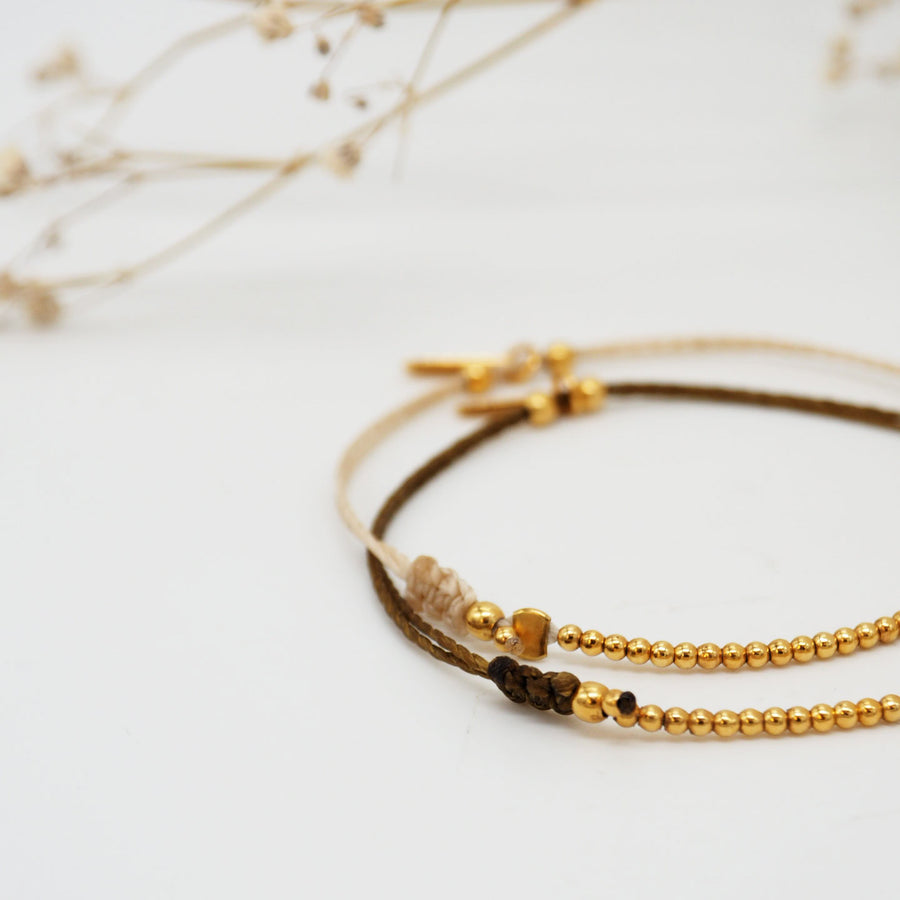 PULSERA SLIM BOLAS ORO