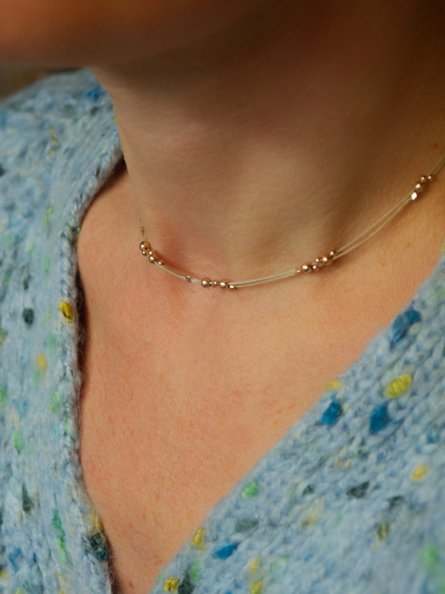COLLAR VIDA ORO ROSA